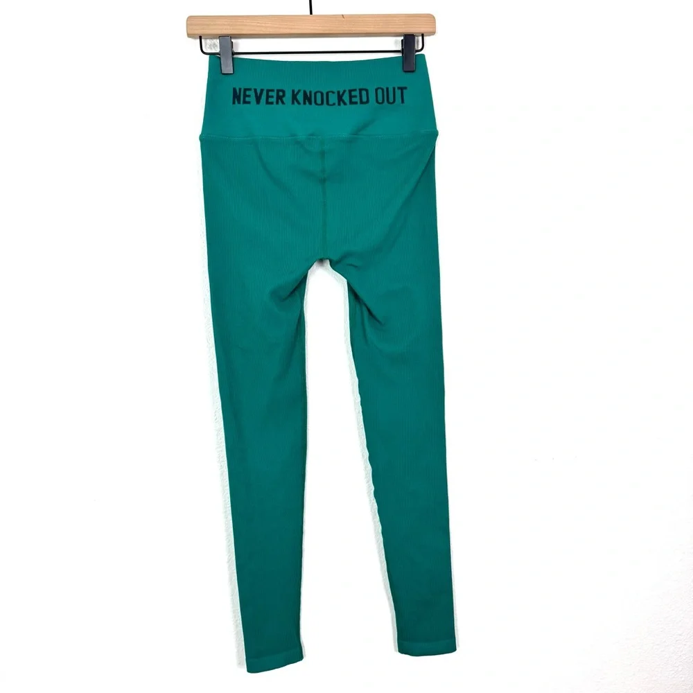 Peloton Spiritual Gangster Kendall Toole Never Knocked Out Ribbed Leggings XS/S - Picture 8 of 10